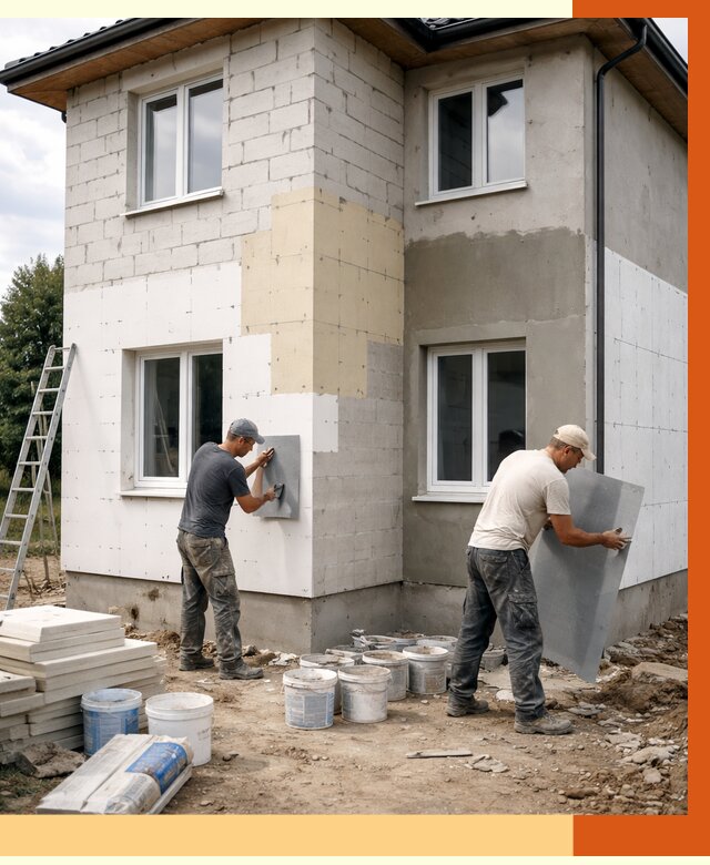 Утепление дома из газобетона в Рузаевке от 4355 руб./м² — заказать у ТепломастерРзв